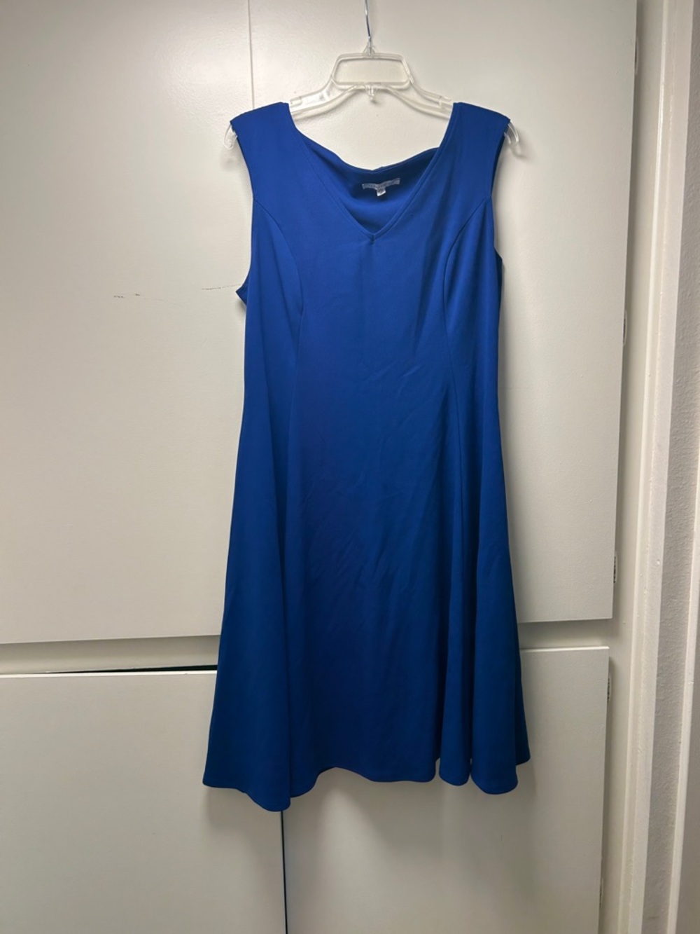 Sleeveless V-Neck Midi Dress in Royal Blue